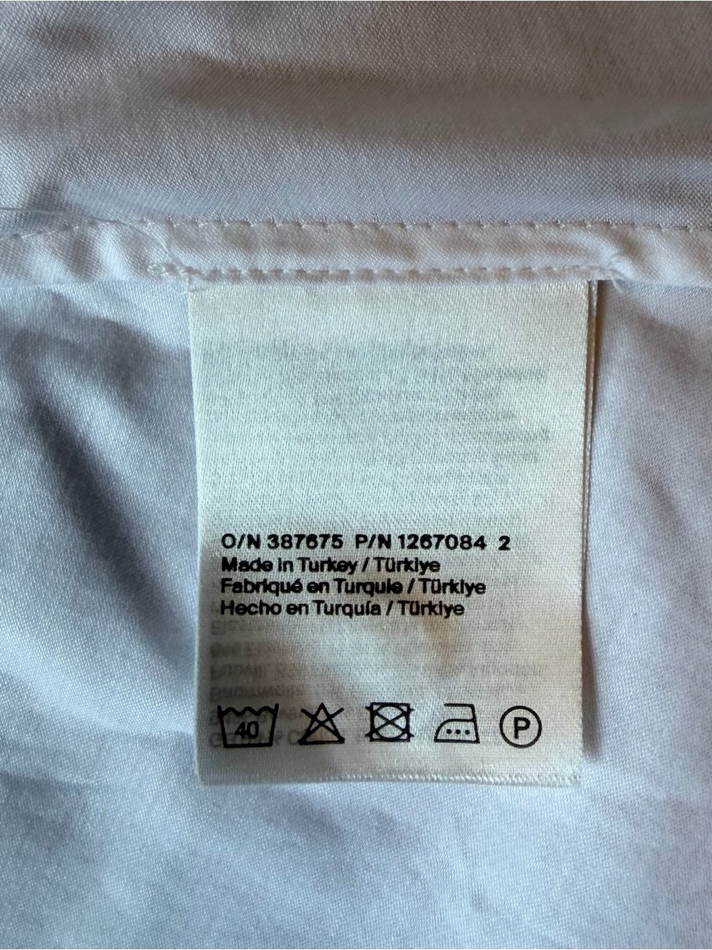 COS Puff Sleeve Blouse White Cotton Poplin Hidden Placket Band Collar US 8 - Picture 7 of 9